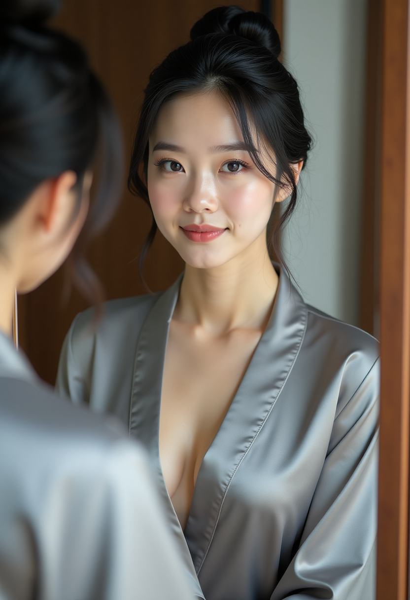 灯下人像